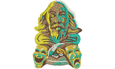 Embroidery Design: Shakespeare Theater Lg<br> 2.85w X 3.99h