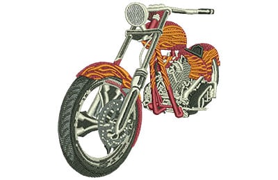 Embroidery Design: Orange Chopper Lg<br> 4.48w X 4.87