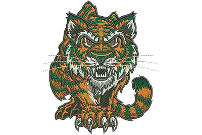 Embroidery Design: Prowling Tiger Lg<br> 3.86w X 4.51h