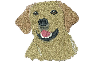 Embroidery Design: Yellow Lab Lg<br> 4.53w X 4.45h