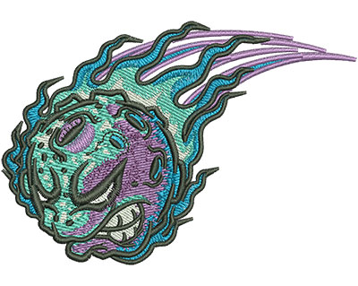 Embroidery Design: Comet Flying Mascot Lg<br> 4.00w X 2.79h