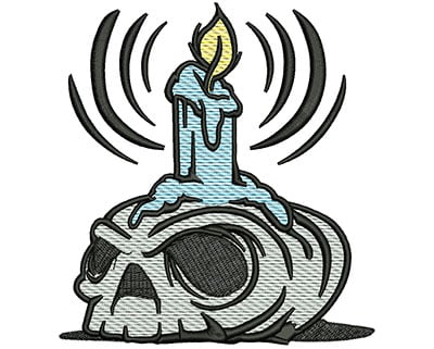 Embroidery Design: Spooky Candle Mylar<br> 4.66w X 5.04h
