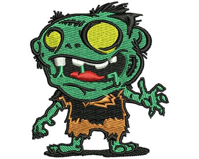 Embroidery Design: Zombie Cartoon<br> 2.69w X 3.04h