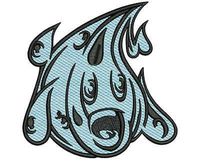 Embroidery Design: Water Drop with face Mylar<br>4.95w x 5.02h | Embroidery Legacy Embroidery Design: Water Drop with face Mylar<br>4.95w x 5.02h
