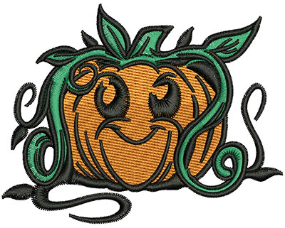 Embroidery Design: Smiley Pumpkin<br> 3.00w X 2.36h
