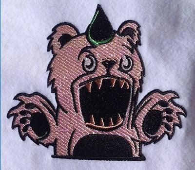 Embroidery Design: Monster Teddy Bear Mylar<br> 5.05w X 4.43h