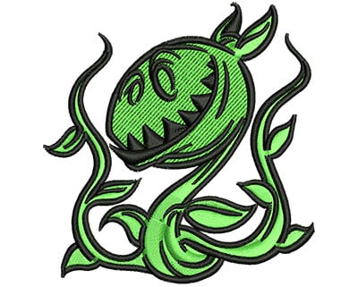 Embroidery Design: Floral Monster<br> 2.89w X 3.01h