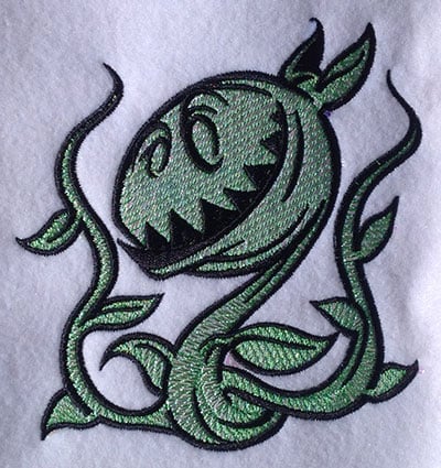 Embroidery Design: Floral Monster Mylar<br> 4.85w X 5.05h