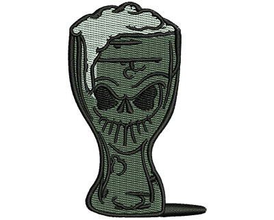 Embroidery Design: Skeleton Beer<br> 1.93w X 3.03h | Embroidery Legacy Embroidery Design: Skeleton Beer<br> 1.93w X 3.03h