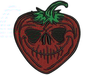 Embroidery Design: Evil Strawberry<br> 2.74w X 3.03h | Embroidery Legacy Embroidery Design: Evil Strawberry<br> 2.74w X 3.03h