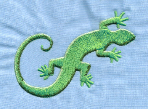 Embroidery Design: Gecko Lizard (large)<br>3.98" x 3.01"