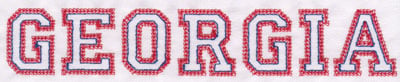 Embroidery Design: Georgia Name<br>1.41" x 8.02"