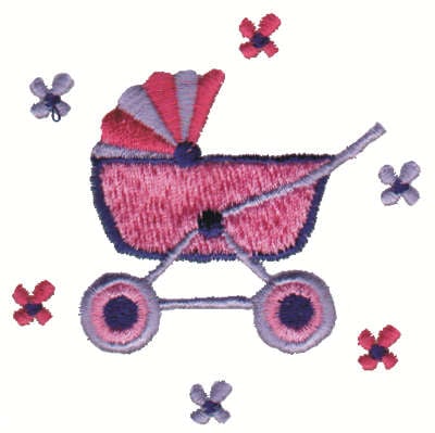 Embroidery Design: Baby Buggy<br>2.98" x 3.00"