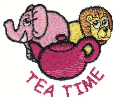 Embroidery Design: Tea Time<br>2.99" x 2.56"