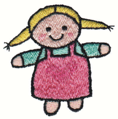 Embroidery Design: Stuffed Dolly<br>2.87" x 2.99"
