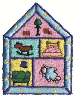 Embroidery Design: Doll House<br>2.31" x 3.02"