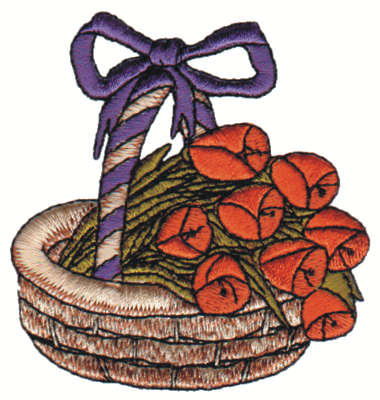 Embroidery Design: Flower Basket<br>2.94" x 3.13"