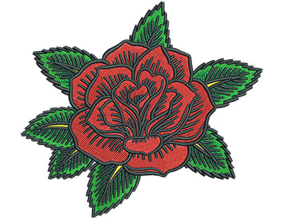 Embroidery Design: Gypsy Queen Rose<br> 5.00w X 4.53h