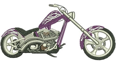 Embroidery Design: Purple Lightning Chopper Lg<br> 4.49w X 2.25h