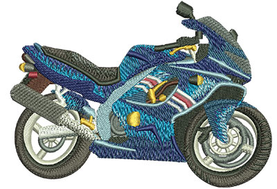 Embroidery Design: Street Bike Lg<br> 4.03w X 2.92h