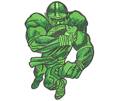 Embroidery Design: Football Stare Lg<br> 3.39w X 4.50h