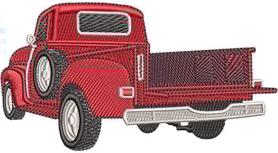 Embroidery Design: Rear View Classic Truck Lg<br> 4.50w X 2.42h | Embroidery Legacy Embroidery Design: Rear View Classic Truck Lg<br> 4.50w X 2.42h