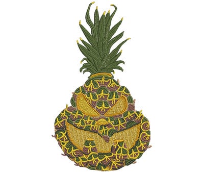 Embroidery Design: Pineapple Jack-O-Lantern Lg<br> 4.73w X 8.01h
