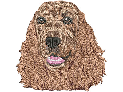 Embroidery Design: Cocker Spaniel Face Lg<br> 4.42w X 4.47h
