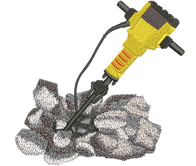 Embroidery Design: Jackhammer Lg<br> 4.60w X 4.48h