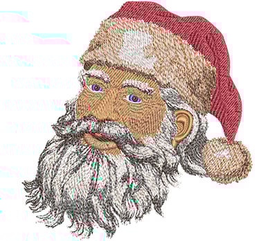 Embroidery Design: Santa's Face Lg<br> 5.80w X 6.01h | Embroidery Legacy Embroidery Design: Santa's Face Lg<br> 5.80w X 6.01h