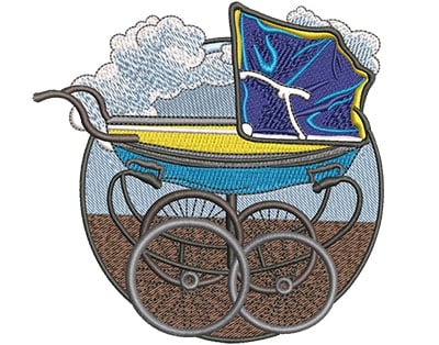 Embroidery Design: Baby Buggy Lg<br> 4.50w X 4.37h