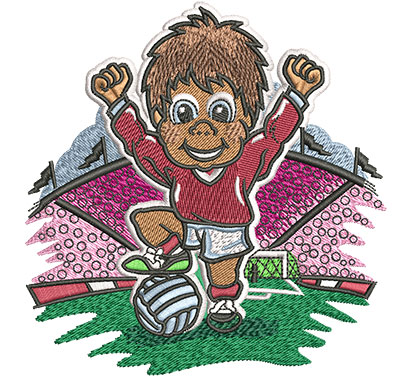 Embroidery Design: Little Soccer Champ Lg<br>4.36w x 4.52h