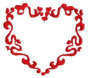 Embroidery Design: Victorian Heart<br>1.70" x 1.51"