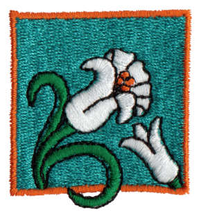 Embroidery Design: Easter Lilies<br>1.63" x 1.75"