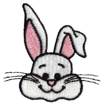 Embroidery Design: Smiley Bunny<br>2.03" x 2.01"