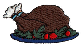 Embroidery Design: Thanksgiving Turkey<br>1.93" x 1.04"