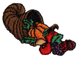 Embroidery Design: Horn of Plenty<br>1.56" x 1.10"
