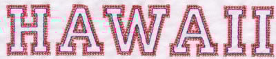 Embroidery Design: Hawaii Name<br>1.56" x 8.00"