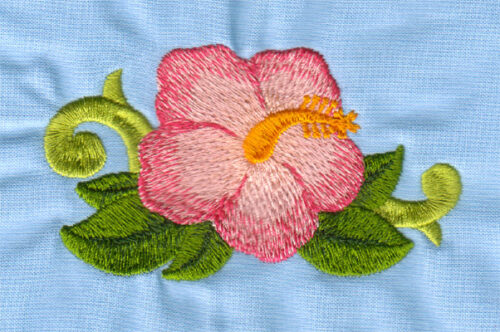 Embroidery Design: Hawaiian Hibiscus (large)<br>3.97" x 2.24"
