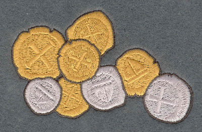 Embroidery Design: Pieces of Eight Collection<br>3.79w X 2.38h