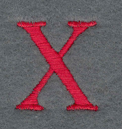 Embroidery Design: X<br>1.10w X 1.26h