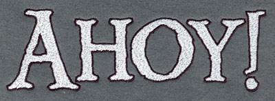 Embroidery Design: Ahoy! Large <br>7.01w X 2.23h