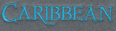 Embroidery Design: Caribbean <br>3.81w X 0.84h