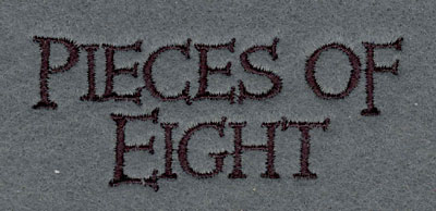 Embroidery Design: Pieces of Eight<br>3.01w X 1.28h