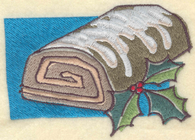 Embroidery Design: Yule Log<br>5.05w X 3.57h