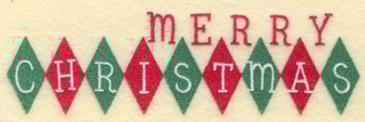 Embroidery Design: Merry Christmas Large<br>7.00w X 2.02h