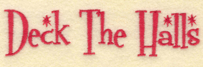 Embroidery Design: Deck The Halls<br>4.50w X 1.10h