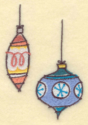 Embroidery Design: Christmas Ornaments <br>2.76w X 3.94h