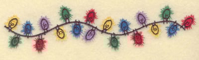 Embroidery Design: Christmas Lights<br>7.02w X 1.75h | Embroidery Legacy Embroidery Design: Christmas Lights<br>7.02w X 1.75h