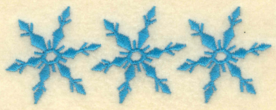 Embroidery Design: Three Fancy Snowflakes<br>3.91w X 1.43h | Embroidery Legacy Embroidery Design: Three Fancy Snowflakes<br>3.91w X 1.43h